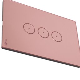 Interruptor Touch Tok Glass 3 Pads Wi-Fi 4x2cm Rose 