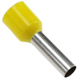 Terminal Tubular Ilhós Amarelo para 27A com 20 Peças 