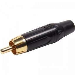 Plug Rca Metal Com Parte Inferior Preto Storm Pct/10