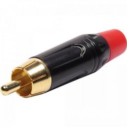 Plug Rca Metal Com Parte Inferior Vermelha Pgrc0022 Pct / 10