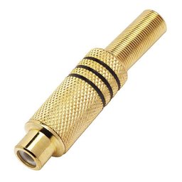 Plug Rca Femea Metal Gold Jcrc0002 Dourado Storm