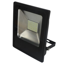 Refletor LED Slim 50W Luz Amarela 3.000K Bivolt