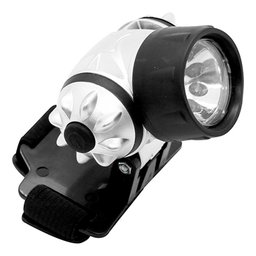 Lanterna de Cabeça Prata e Preto com 9 Leds -HOMEFLEX-FXH-431