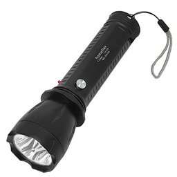 Lanterna Recarregável Preta 18 x 5 x 5cm com 5 Leds -HOMEFLEX-FXH-426