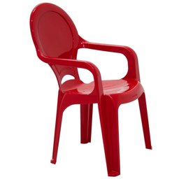 Cadeira Infantil Tique Taque em Polipropileno Vermelho até 40kg