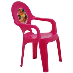 Cadeira Infantil Catty em Polipropileno Rosa Adesivado até 40kg