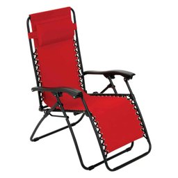 Cadeira Espreguiçadeira Pelegrin PEL-001Z Gravidade Zero em Tela Mesh Vermelha