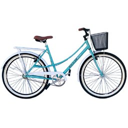 Bicicleta Retro Aro 26 Azul e Branco -ELLOBIKE-221226