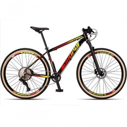 Bicicleta 29 Dropp Z3 12v Suspensão Vermelho+amarelo