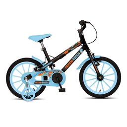 Bicicleta Infantil Aurora Dinos Colli Aro-16C/ Preto/Azul