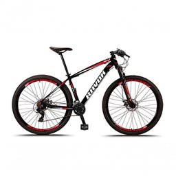 Bicicleta Mountain Bike 21 Velocidades Alavanca Alumínio Vermelho Quadro 15"