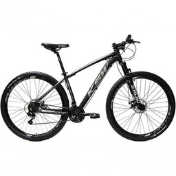 Bicicleta Aro 29 Ksw 27 Marchas Freio Hidráulico E K7 - Preto-prata - 15" Preto-prata