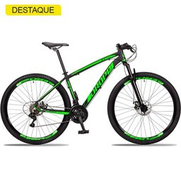 Bicicleta 29 Dropp Z3 Câmbios Shimano 21V Preto+Verde