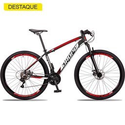 Bicicleta 29 Dropp Z3 Câmbios Shimano 21V Preto+Vermelho