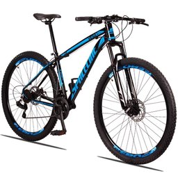 Bicicleta 29 Spaceline Vega 21V Câmbio Shimano Preto+Azul