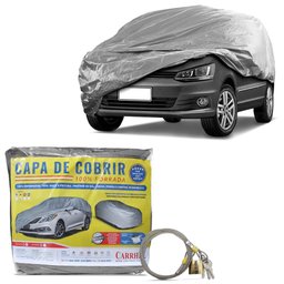 Capa de Cobrir Carro Media Forro Total Impermeável Com Cadeado-Carrhel-273599