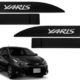 Jogo de Friso Lateral Yaris 2019 a 2024 Preto Infinito Alto Relevo