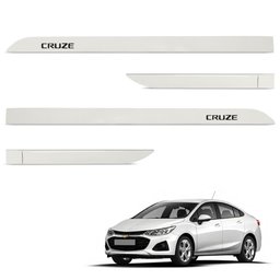 Jogo de Friso Lateral Cruze 2012 a 2023 Branco Abalone