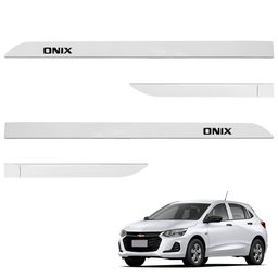 Jogo de Friso Lateral Onix 2013 a 2024 Branco Summit