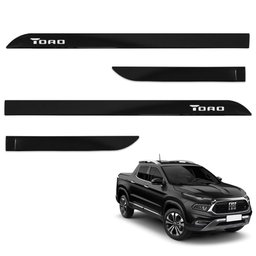 Jogo de Friso Lateral Toro 2016 a 2024 Preto Carbon