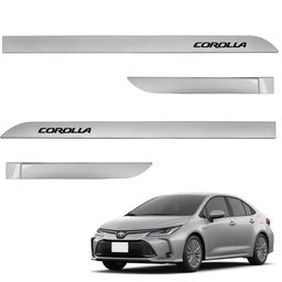 Jogo de Friso Lateral Corolla 2015 A 2024 Prata Super Nova