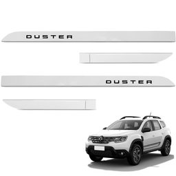 Jogo de Friso Lateral Duster 2012 A 2024 Branco Glacier