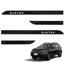 Jogo de Friso Lateral Duster 2012 A 2024 Preto Nacre