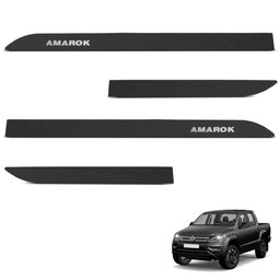 Jogo de Friso Lateral Amarok 2010 a 2023 Preto Texturizado