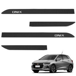 Jogo de Friso Lateral Onix 2012 a 2024 Preto Texturizado