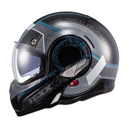 Capacete Texx Esc Stratos 180 Topographic Pret Azul 58 [f016]