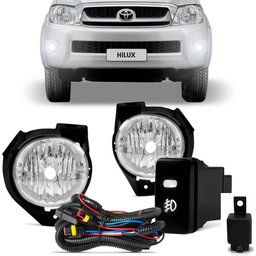 Kit Farol de Milha Hilux SR SRV 2009 a 2011 Auxiliar Neblina Botão Original