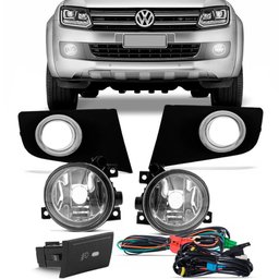 Kit Farol Milha Amarok 2015 a 2017 Auxiliar Neblina Botão