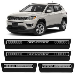 Jogo de Soleira Premium Jeep Compass 2012 a 2020 Elegance 4 Portas