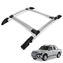 Rack Bagageiro Teto Ford Ranger 1998 a 2012 Tubolar Prata