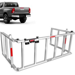 Extensor Caçamba Hilux 2016 a 2022 Rampa Prata 350kg Reforçado EDR