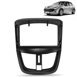 Moldura Do Painel 9 Polegadas Peugeot 207 2006 a 2012 Preto