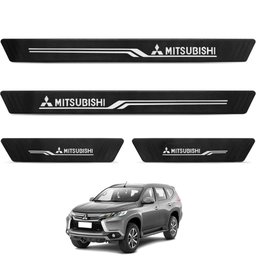 Jogo de Soleira Mitsubishi 2012 a 2024 Texturizado 4 Peças Preto