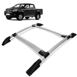 Rack De Teto Bagageiro Hilux 2005 a 2015 Tubolar Prata