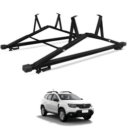 Rack de Teto Para Longarina Suporte 2 Escadas Preto Universal 120kg