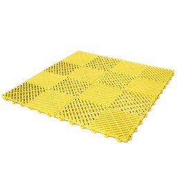 Piso Modular Automotivo Amarelo Estrado 30x30cm e Vestiário com 11 Peças