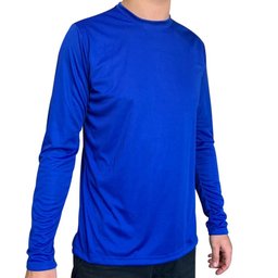 Camisa com Proteção UV Lisa Manga Longa Azul - Raju GG-Raju-306894