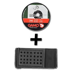 Chumbinho Match 5.5mm 250 unidades - Gamo + Porta Chumbo de Pulso - Teisen-Gamo-303073