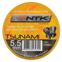 Chumbinho Tsunami 5.5mm 125 Unidades - Nautika-NTK-303125
