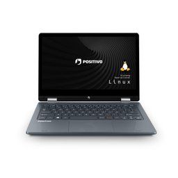 Notebook Positivo Duo C464D-5 Intel Celeron N3350 Linux 4GB RAM 64GB eMMC 11,6” LED HD IPS - Cinza Escuro