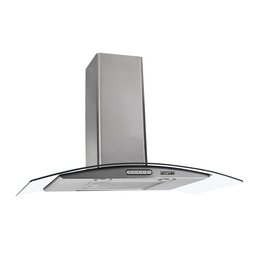 Coifa de Parede 75cm Vidro Curvo Duto Slim Fogatti Inox 220V