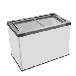 Freezer Horizontal Tampa de Vidro 300l Metalfrio Branco 127V