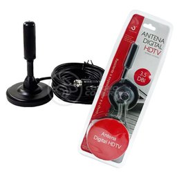 Antena Digital Portátil Interna E Externa Full Hdtv Vhf 4K