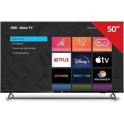 Smart Tv Aoc Roku Led 50 Polegadas 4k Uhd Wi-fi 50u6125/78g