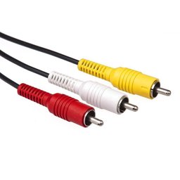 1x Cabo Audio Video Composto 3 Rca Macho X 3 Rca Macho 1.2 M