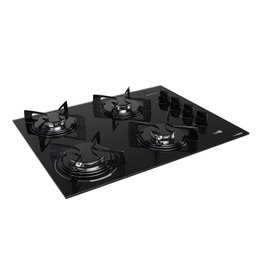 Cooktop 4 Bocas Preto Com Mesa De Vidro AtlasAgile Up Bivolt